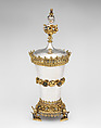 Covered Beaker, Hans Greiff (German, active ca. 1470–died 1516 Ingolstadt), Silver, gilded silver, enamel, and cold enamel, German