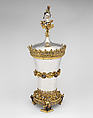 Covered Beaker, Hans Greiff (German, active ca. 1470–died 1516 Ingolstadt), Silver, gilded silver, enamel, and cold enamel, German