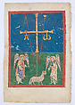 Leaf from a Beatus Manuscript: the Lamb at the Foot of the Cross, Flanked by Two Angels; The Calling of Saint John with the Enthroned Christ flanked by Angels and a Man Holding a Book, Tempera, gold, and ink on parchment, Spanish