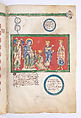 Leaves from a Beatus Manuscript: Bifolium with part of the Genealogy of Christ and the Adoration of the Magi, Tempera, gold, and ink on parchment, Spanish