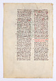 Leaf from a Beatus Manuscript: the Angel of the Church of Sardis with Saint John, Tempera, gold, and ink on parchment, Spanish