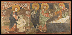 The Healing of the Blind Man and the Raising of Lazarus, Fresco transferred to canvas, Spanish