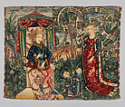 Two Riddles of the Queen of Sheba, Linen warp; wool, linen and metallic wefts, Upper Rhenish