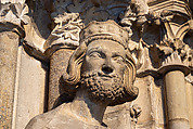 Doorway from Moutiers-Saint-Jean, White oolitic limestone with traces of paint, French