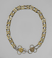 Collar composed of the Letters “S” and “M”, Silver, partially gilded, British
