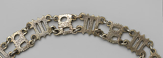 Collar composed of the Letters “S” and “M”, Silver, partially gilded, British