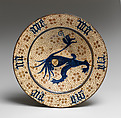 Dish, Tin-glazed earthenware, Spanish