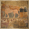 Lion, Fresco, mounted on canvas, Spanish