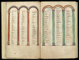 Gospel Book, Ink and opaque watercolor on parchment; modern leather binding, Carolingian
