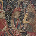 The Hunters Enter the Woods (from the Unicorn Tapestries), Wool warp, wool, silk, silver, and gilt wefts, French (cartoon)/South Netherlandish (woven)