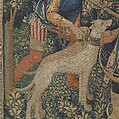 The Unicorn Crosses a Stream (from the Unicorn Tapestries), Wool warp with wool, silk, silver, and gilt wefts, French (cartoon)/South Netherlandish (woven)