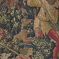 The Unicorn Crosses a Stream (from the Unicorn Tapestries), Wool warp with wool, silk, silver, and gilt wefts, French (cartoon)/South Netherlandish (woven)
