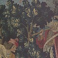 The Unicorn Crosses a Stream (from the Unicorn Tapestries), Wool warp with wool, silk, silver, and gilt wefts, French (cartoon)/South Netherlandish (woven)