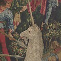 The Unicorn Crosses a Stream (from the Unicorn Tapestries), Wool warp with wool, silk, silver, and gilt wefts, French (cartoon)/South Netherlandish (woven)