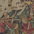 The Hunters Return to the Castle (from the Unicorn Tapestries), Wool warp with wool, silk, silver, and gilt wefts, French (cartoon)/South Netherlandish (woven)
