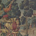 The Hunters Return to the Castle (from the Unicorn Tapestries), Wool warp with wool, silk, silver, and gilt wefts, French (cartoon)/South Netherlandish (woven)