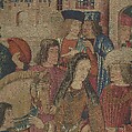 The Hunters Return to the Castle (from the Unicorn Tapestries), Wool warp with wool, silk, silver, and gilt wefts, French (cartoon)/South Netherlandish (woven)