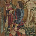 The Hunters Return to the Castle (from the Unicorn Tapestries), Wool warp with wool, silk, silver, and gilt wefts, French (cartoon)/South Netherlandish (woven)