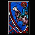 Vision of Saint Germain of Paris, Pot-metal glass, vitreous paint, French