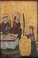 The Bishop of Assisi Giving a Palm to Saint Clare, Oil, gold, and silver on wood, German