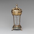 Covered Beaker, Silver gilt, rock crystal, and translucent enamels, Italian (vessel); Austrian (mounts)