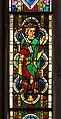 Stained Glass Panel with Emperor Henry II, Pot-metal glass, colorless glass, and vitreous paint, Austrian