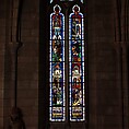 The Baptism of Christ, Pot-metal and colorless glass, vitreous paint and silver stain, Austrian