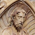Altarpiece with Christ, Saint John the Baptist, and Saint Margaret, Andrea da Giona (Italian, active ca. 1434–46), Marble (Carrara marble), Italian