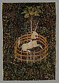 The Unicorn Rests in a Garden (from the Unicorn Tapestries), Wool warp with wool, silk, silver, and gilt wefts, French (cartoon)/South Netherlandish (woven)