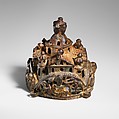 Cover of a Censer, Godefridus, Copper alloy, cast, engraved, chased, punched, and gilded, South Netherlandish