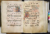 Benedictine Antiphonary, Belbello da Pavia (Italian, born Lombard, active ca. 1420–70) and collaborators, Tempera, gold, and ink on parchment; binding: leather over wood boards with copper alloy corner mounts and bosses, Italian