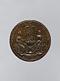 Medal
Obverse: Equestrian Portrait of Emperor Constantine (r. 307–337)
Reverse: Allegory of Salvation, Copper alloy, French