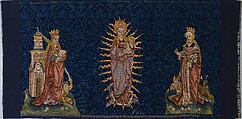 The Virgin of The Apocalypse with Saint Catherine and Saint Barbara, Wool warp;  wool wefts, South Netherlandish