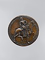 Medal
Obverse: Equestrian Portrait of Emperor Constantine (r. 307–337)
Reverse: Allegory of Salvation, Copper alloy, French