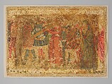 Christ Carrying the Cross, Silk on canvas, Italian