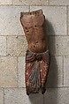 Torso of Christ, Poplar, gesso, paint, and metal leaf, French