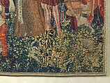 The Hunters Return to the Castle (from the Unicorn Tapestries), Wool warp with wool, silk, silver, and gilt wefts, French (cartoon)/South Netherlandish (woven)
