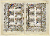The Belles Heures of Jean de France, duc de Berry, The Limbourg Brothers (Franco-Netherlandish, active France, by 1399–1416), Tempera, gold, and ink on vellum, French