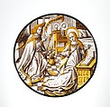 Roundel with Annunciation to the Virgin, Colorless glass, vitreous paint and silver stain, South Netherlandish