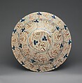 Plate, Tin-glazed earthenware, Spanish
