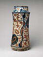 Pharmacy Jar, Tin-glazed earthenware, Spanish
