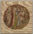 The Empress and Porphyrius Visit St. Catherine in Prison, Silk and metal thread on linen, South Netherlandish