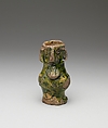 Face Jug, Earthenware, green glaze, British