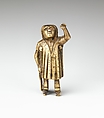 Kneeling Figure with a Crutch, Leaded brass alloy, Netherlandish