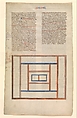 Arrangement of the Levite Camps around the Tabernacle, one of six illustrated leaves from the Postilla Litteralis (Literal Commentary) of Nicholas of Lyra, Opaque watercolor, iron-gall ink and gold on vellum, French