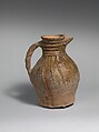 Jug with twisted handle, Lead glazed earthenware, British