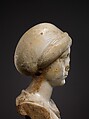 Marble Portrait Bust of a Woman with a Scroll, Pentelic Marble, Byzantine