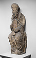 Sculpture of Moses with Tablets of the Law, Limestone, polychromy, French