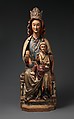 Enthroned Virgin and Child, Maple, paint, and gilt, Spanish