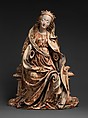 Enthroned Virgin, Limewood with gesso, paint and gilding, Austrian